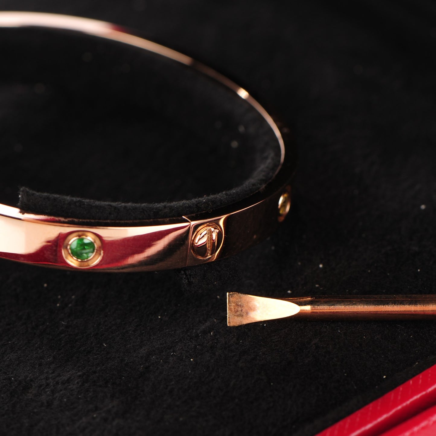 18K Pink Gold Sapphire Garnet Amethyst LOVE Bracelet 18