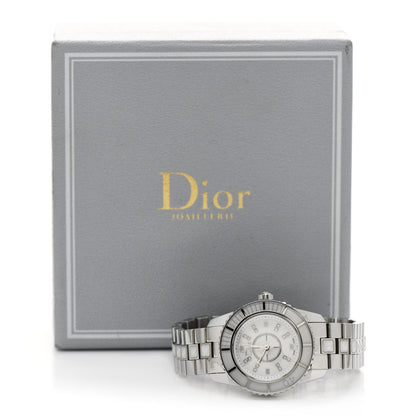 Christian Dior Stainless Steel Diamond Sapphire 29mm Christal Quartz Watch White 5 of 5