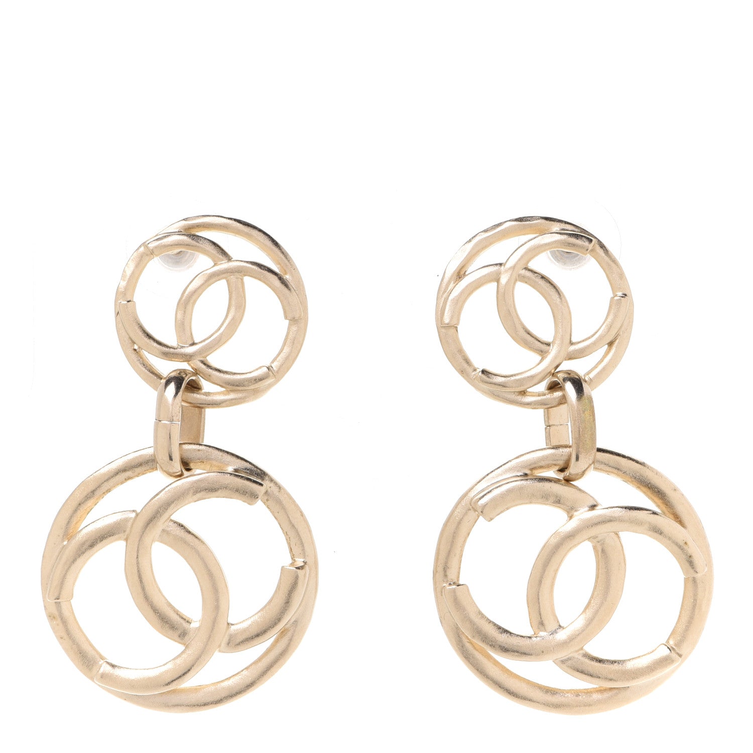 Chanel CC Drop Earrings Gold 1 of 4