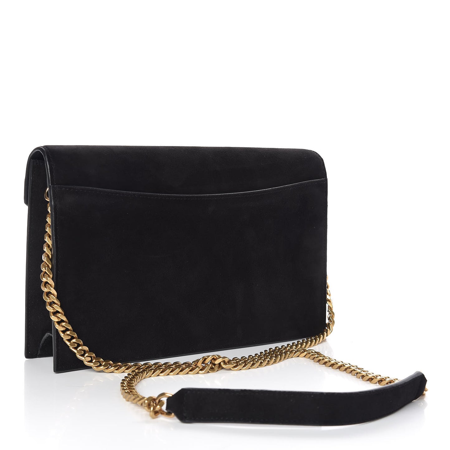 Suede Calfskin Monogram Le Sept Chain Bag Black