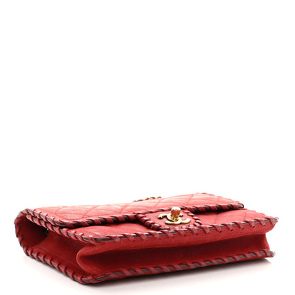 Chanel Iridescent Calfskin Small Happy Stitch Flap Red 4 of 12