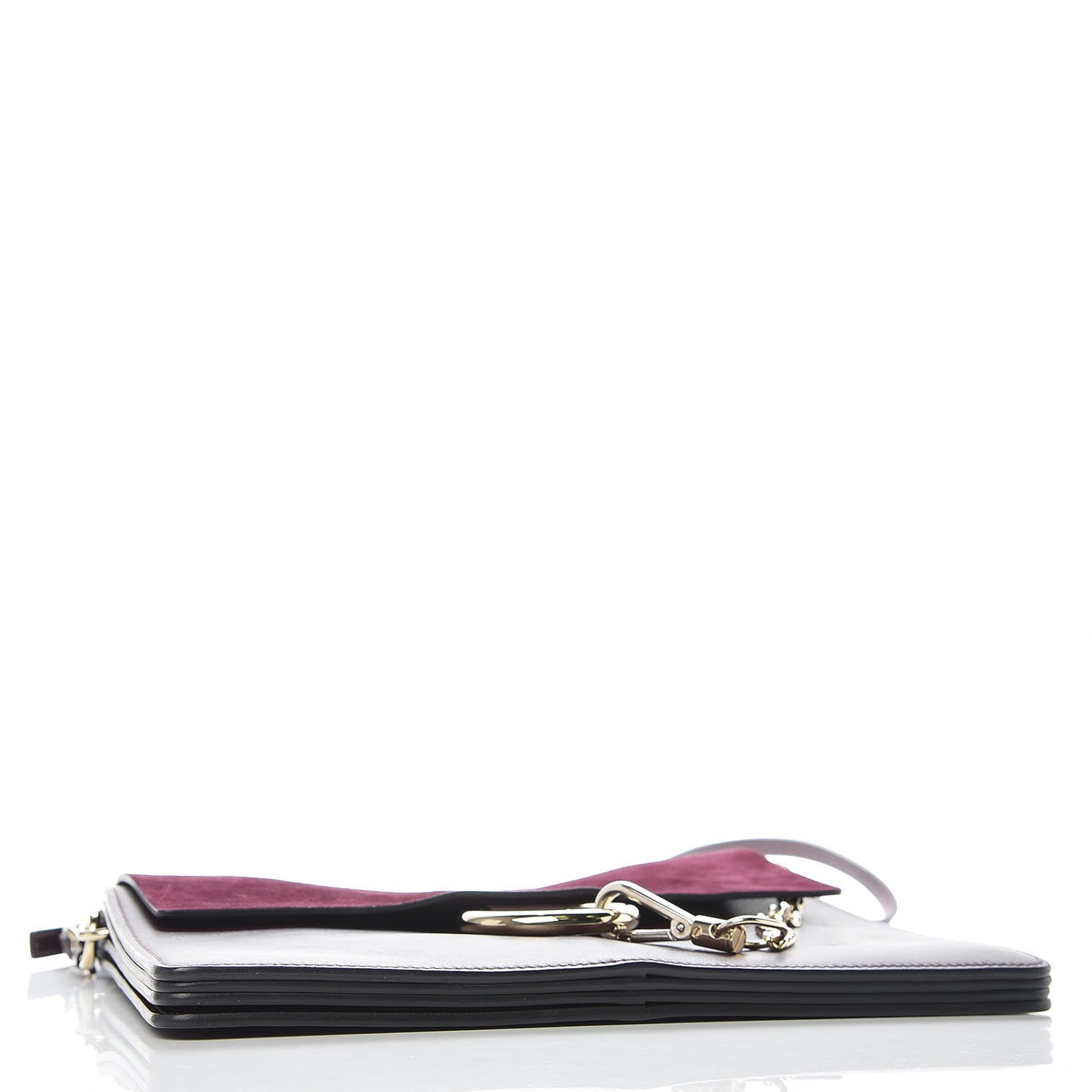 Suede Calfskin Medium Faye Shoulder Bag Dark Purple