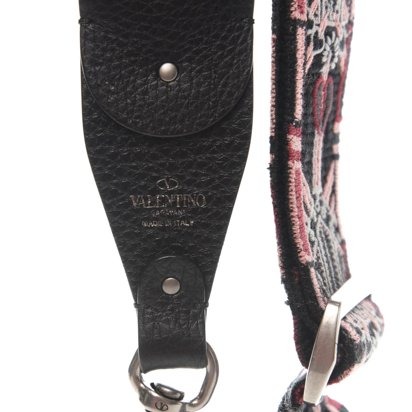 Canvas Loveblade Embroidered Rockstud Guitar Strap Multicolor