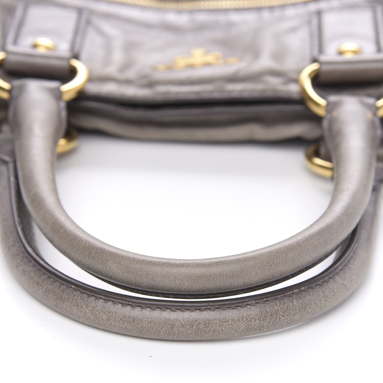 Prada Vitello Shine Top Handle Bag Fumo 9 of 16
