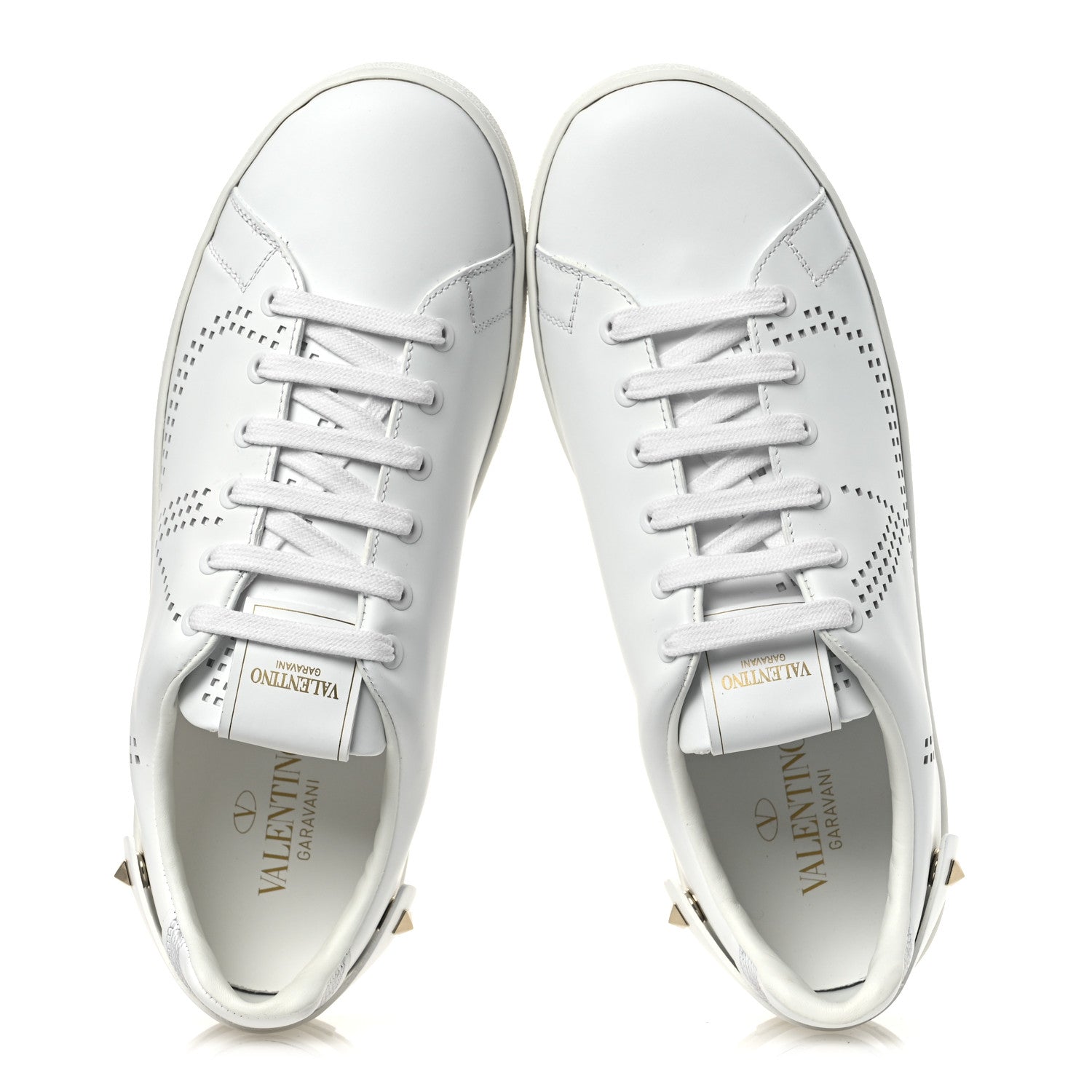 Valentino Garavani Calfskin Womens Backnet Sneakers 39.5 White 2 of 11