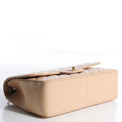 Chanel Caviar Jumbo Single Flap Beige Clair 4 of 7