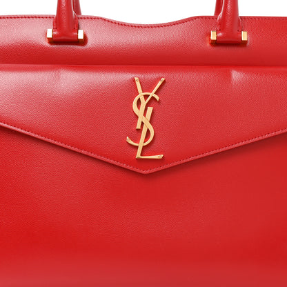 Saint Laurent Grain De Poudre Medium Uptown Tote Rouge Eros 8 of 10