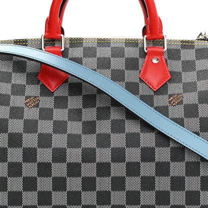 Louis Vuitton Damier Speedy Bandouliere 30 Black White 8 of 11
