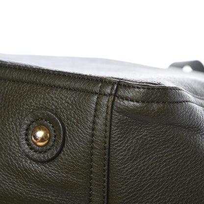 Saint Laurent Calfskin Large Downtown Tote Olive 9 of 11