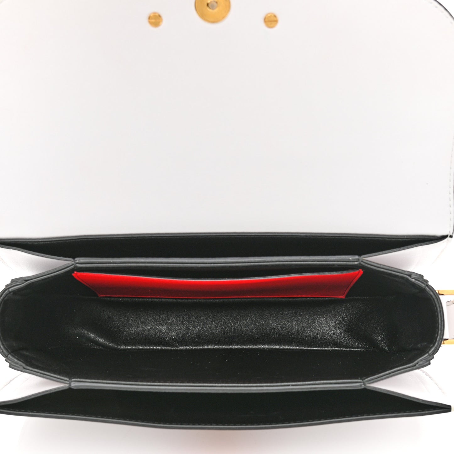 Smooth Calfskin Supervee Shoulder Bag Optic White
