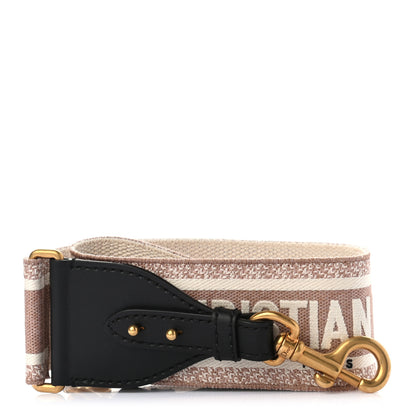 Christian Dior Canvas Embroidered Shoulder Strap Rose Des Vents 1 of 5