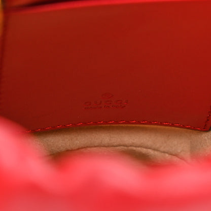 Gucci Calfskin Matelasse Mini GG Marmont 2.0 Bucket Bag Hibiscus Red 6 of 11