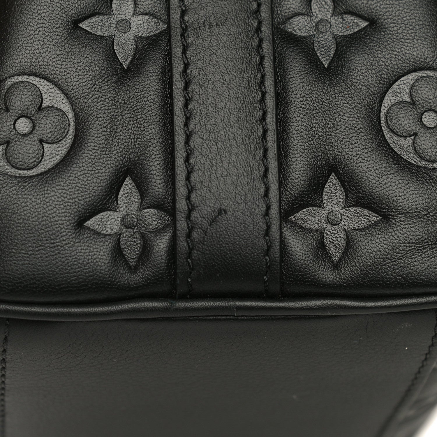 Louis Vuitton Lambskin Embossed Monogram Speedy 22 Bandouliere Black 10 of 17
