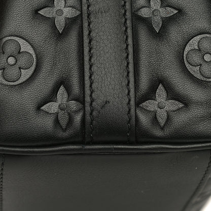 Louis Vuitton Lambskin Embossed Monogram Speedy 22 Bandouliere Black 10 of 17