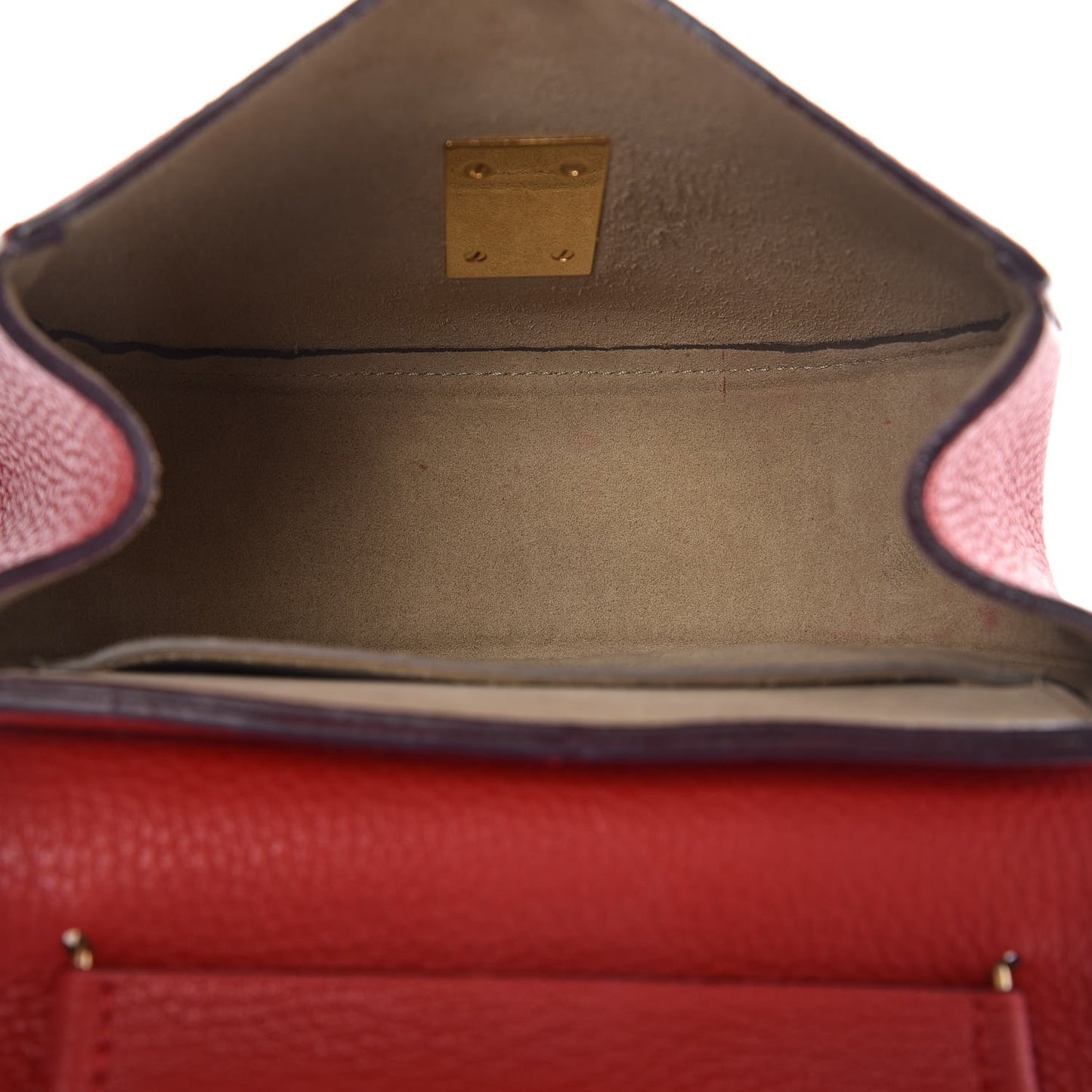Grained Lambskin Mini Drew Shoulder Bag Plaid Red
