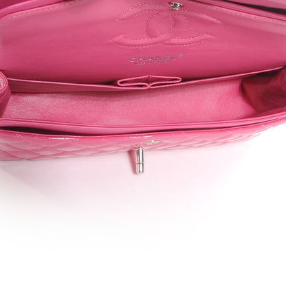 Chanel Patent Quilted Medium Double Flap Pink 6 of 9