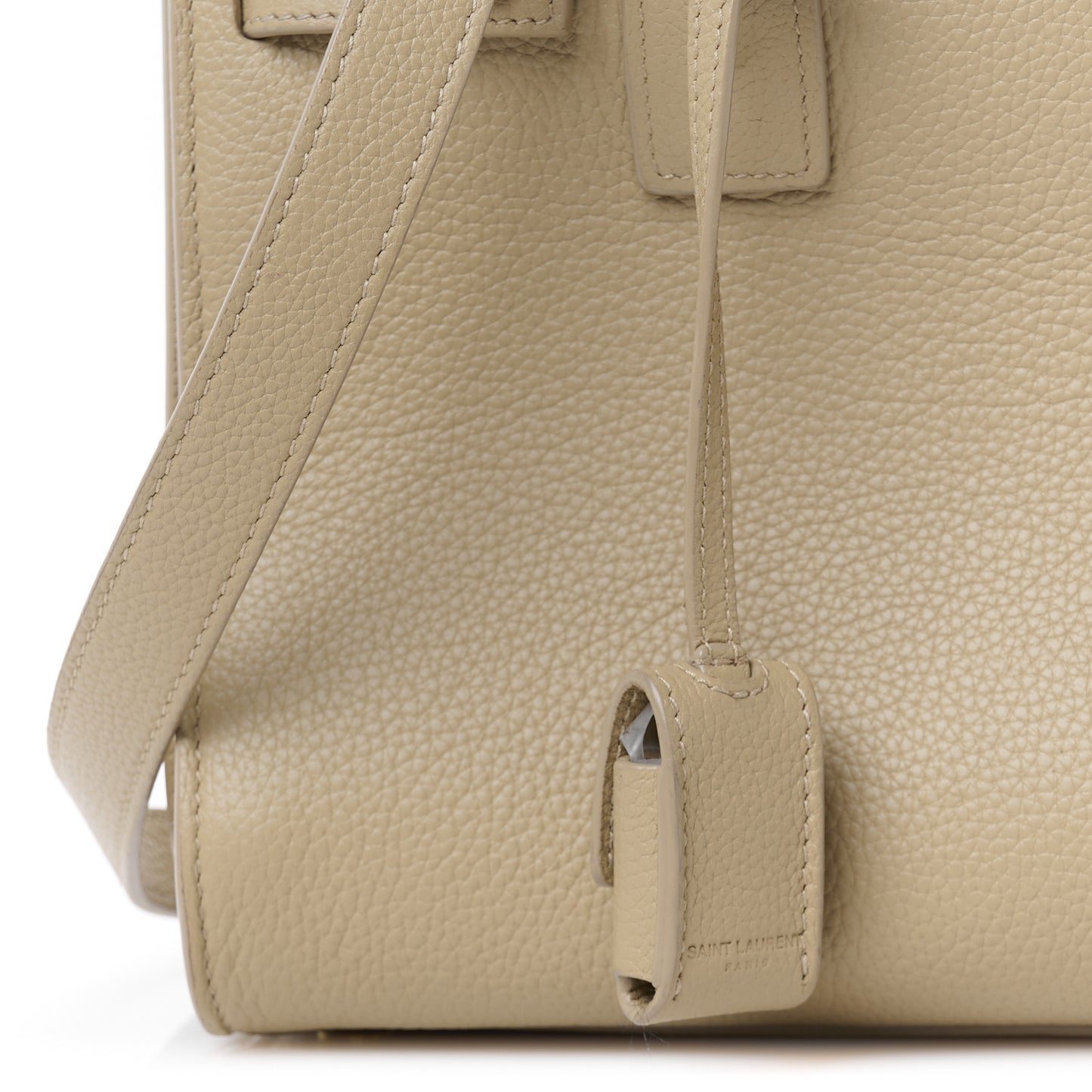 Grained Calfskin Baby Sac De Jour Souple Dark Beige
