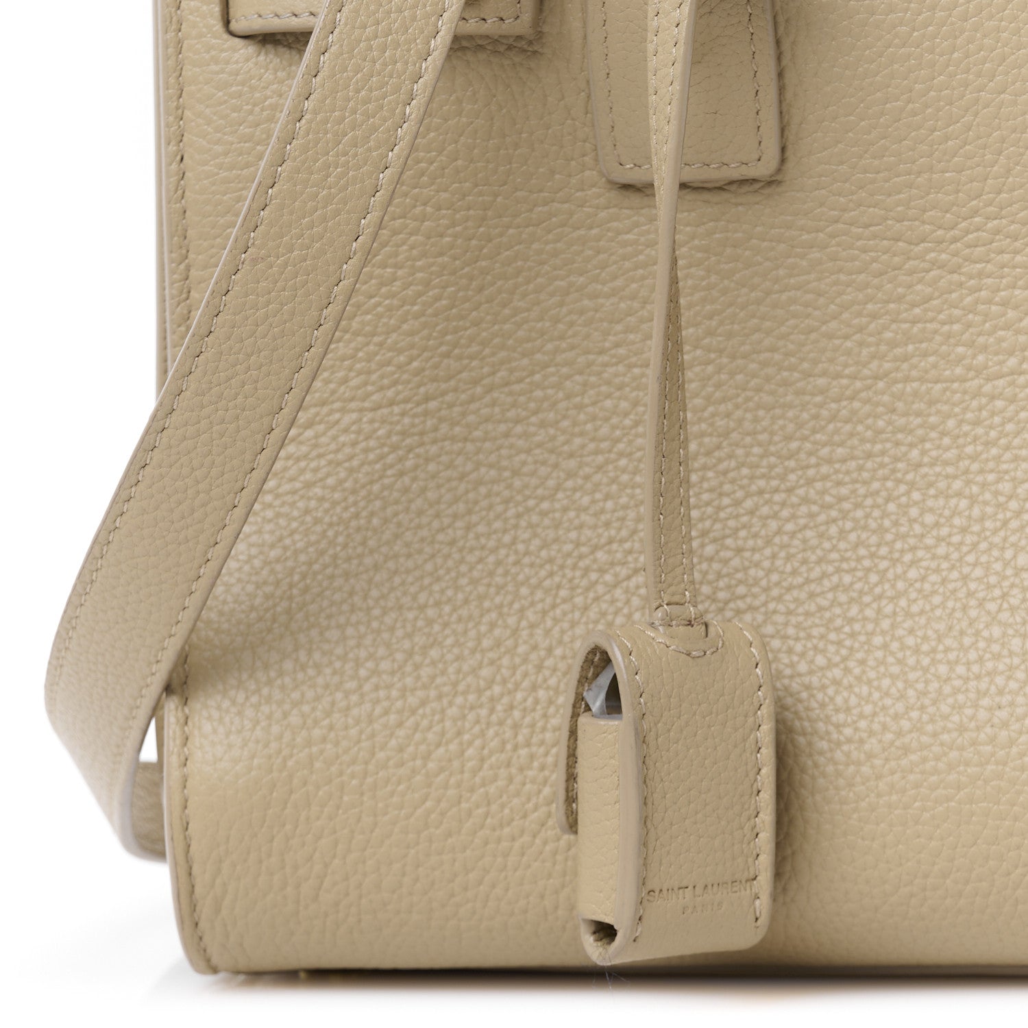 Saint Laurent Grained Calfskin Baby Sac De Jour Souple Dark Beige 9 of 12