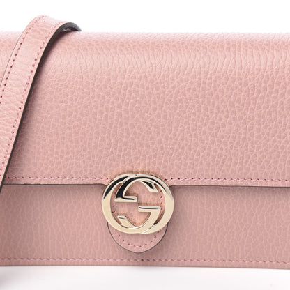 Gucci Dollar Calfskin Interlocking G Chain Wallet Soft Pink 10 of 11
