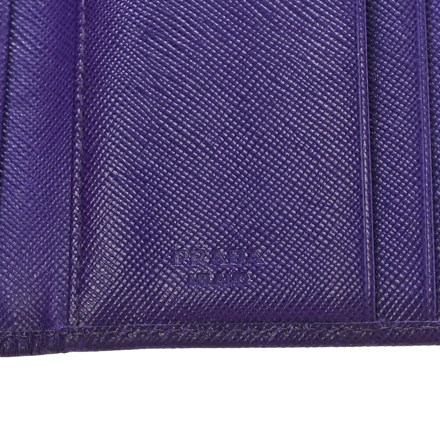 Saffiano Metal Tri-Fold Compact Wallet Viola