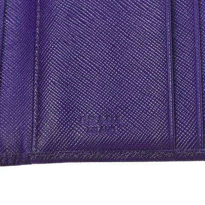 Prada Saffiano Metal Tri-Fold Compact Wallet Viola 9 of 10