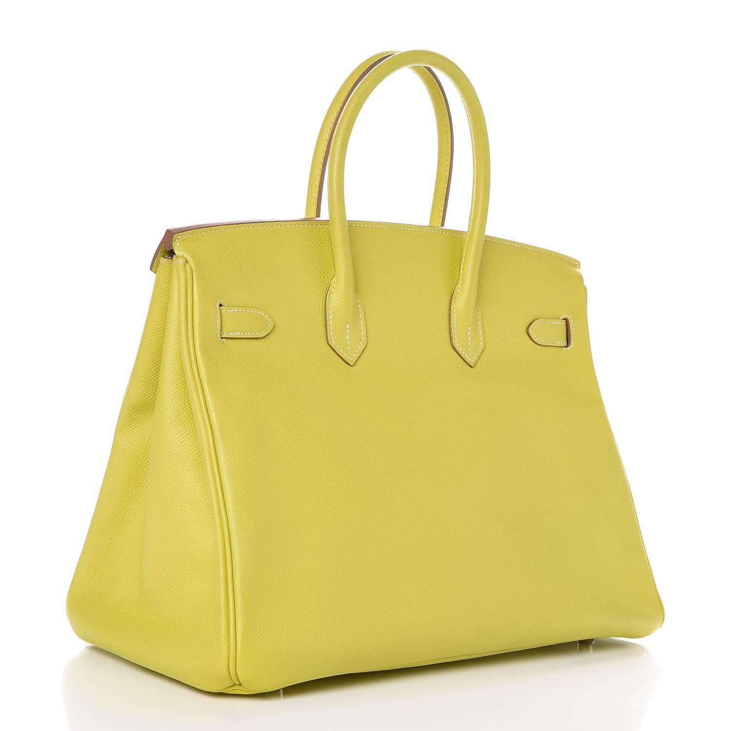 Hermes Epsom Candy Birkin 35 Lime Gris Perle 3 of 33