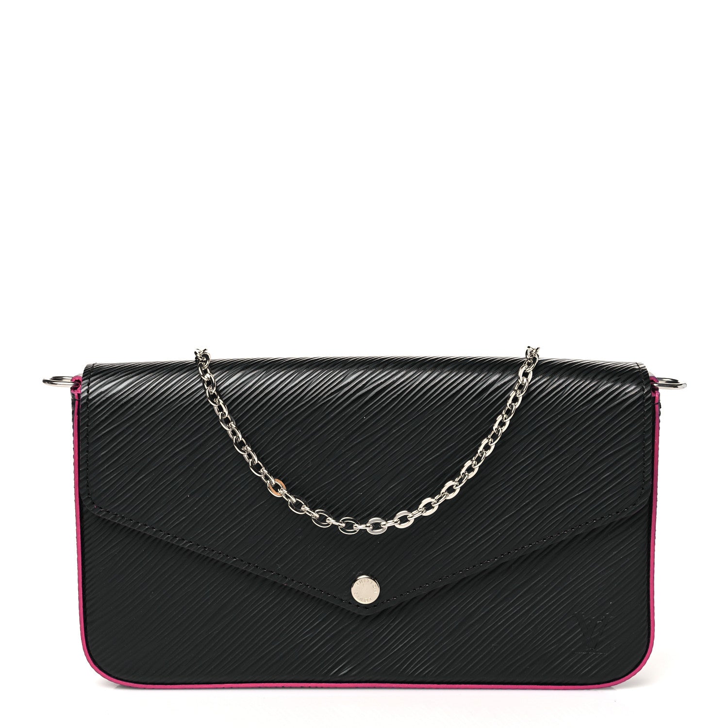 Louis Vuitton Epi Pochette Felicie Black Hot Pink 1 of 11