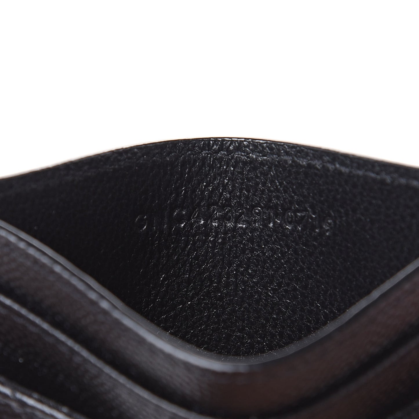Grain De Poudre Matelasse Chevron Monogram Credit Card Case Black