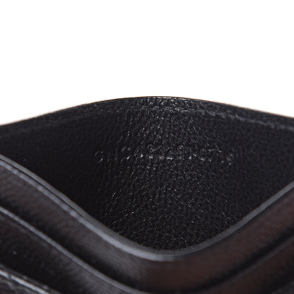 Saint Laurent Grain De Poudre Matelasse Chevron Monogram Credit Card Case Black 7 of 7