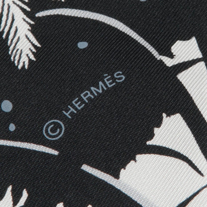 Hermes Silk Tyger Tyger Scarf 90 Noir Blanc Gris 5 of 6