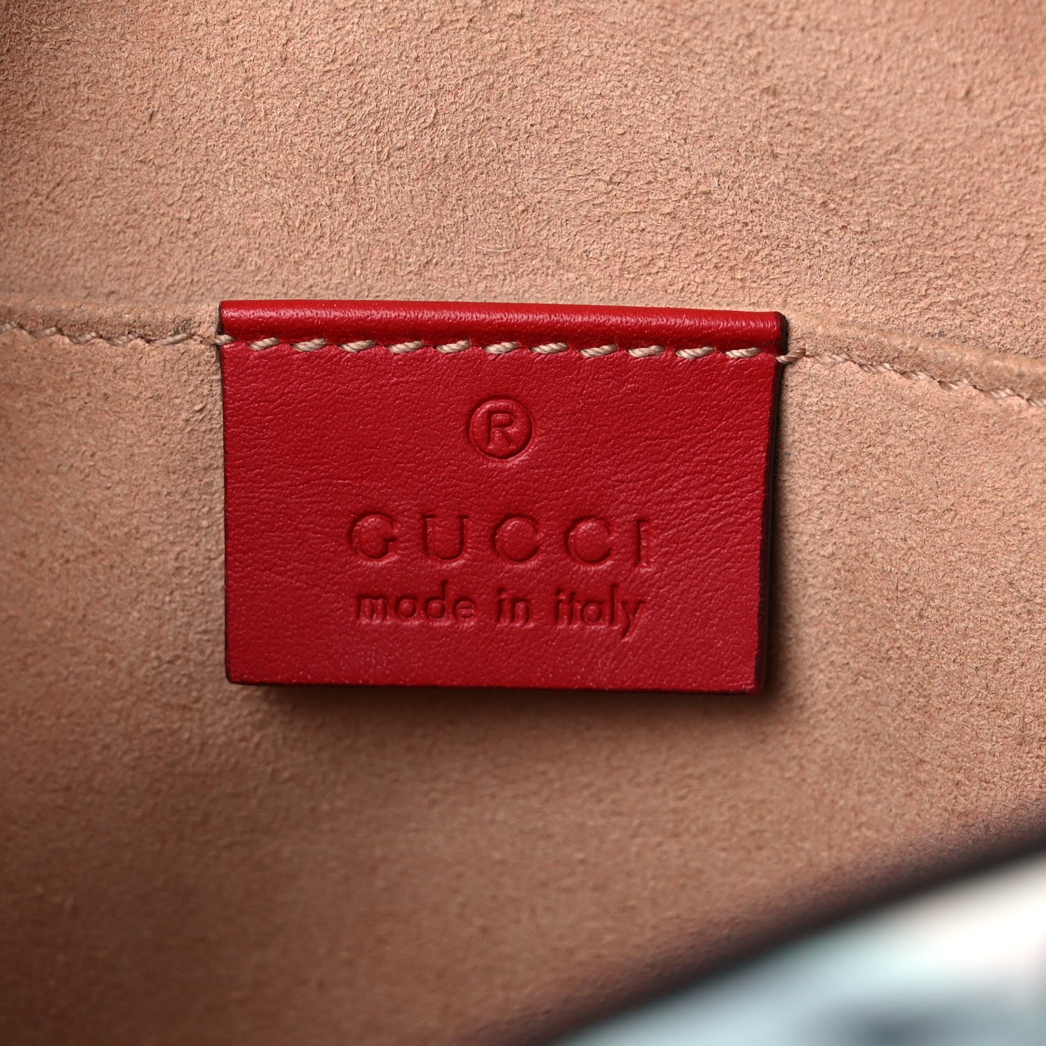 Gucci GG Supreme Monogram Blooms Mini Chain Shoulder Bag Beige Blue Navy Hibiscus Red 7 of 16