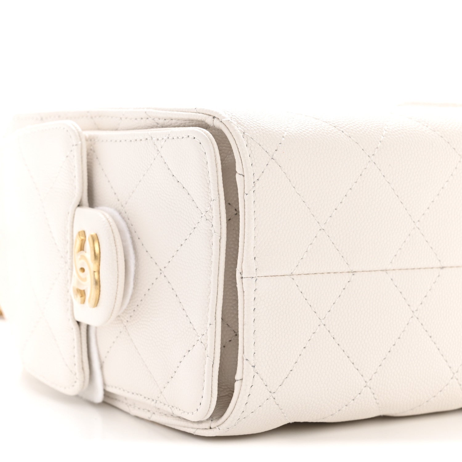 Chanel Caviar Quilted Mini Chanel 25 Handbag White 9 of 11