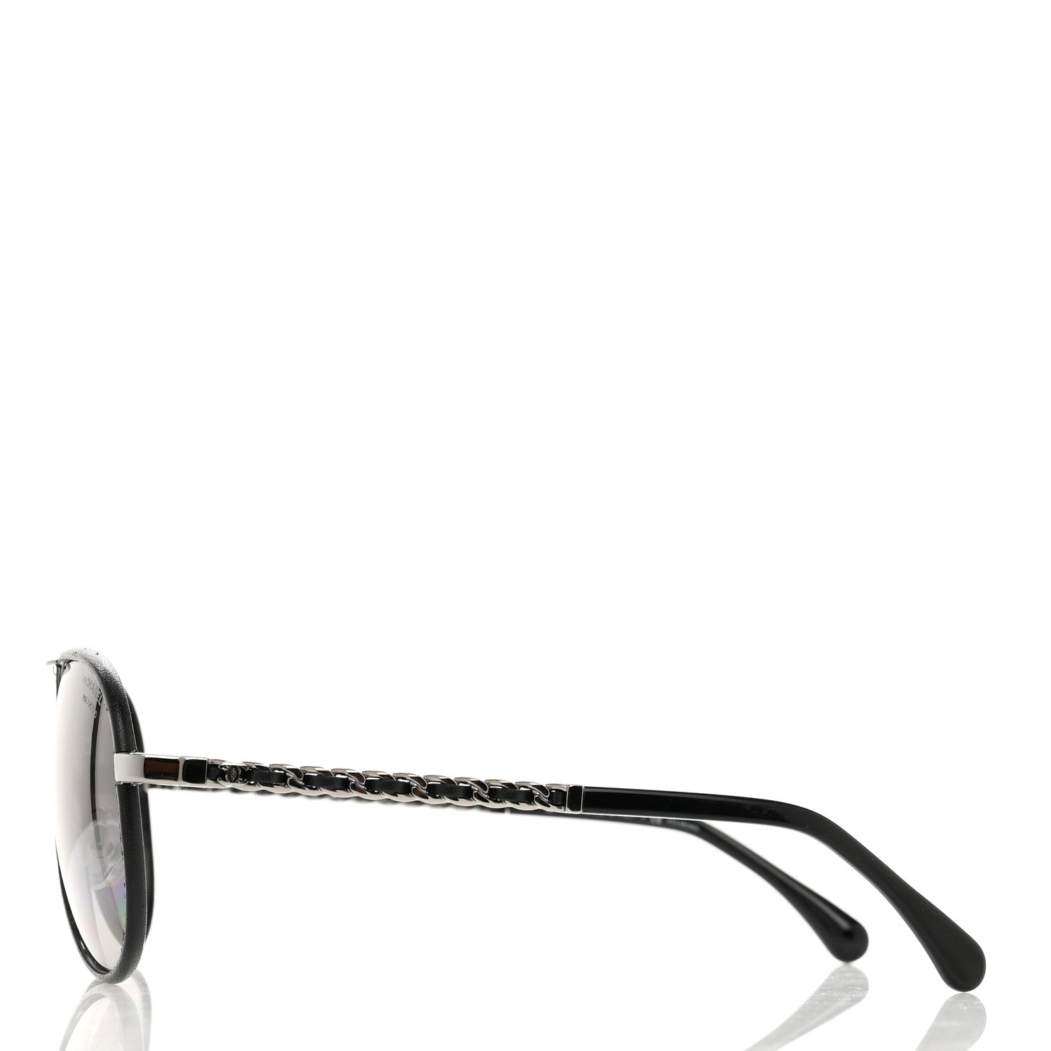 Chanel Metal Polarized Pilot Winter Sunglasses 4219-Q Black 3 of 7