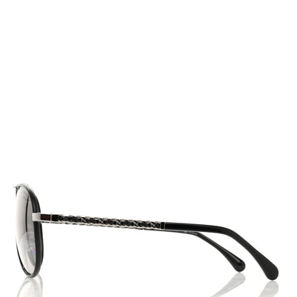 Chanel Metal Polarized Pilot Winter Sunglasses 4219-Q Black 3 of 7