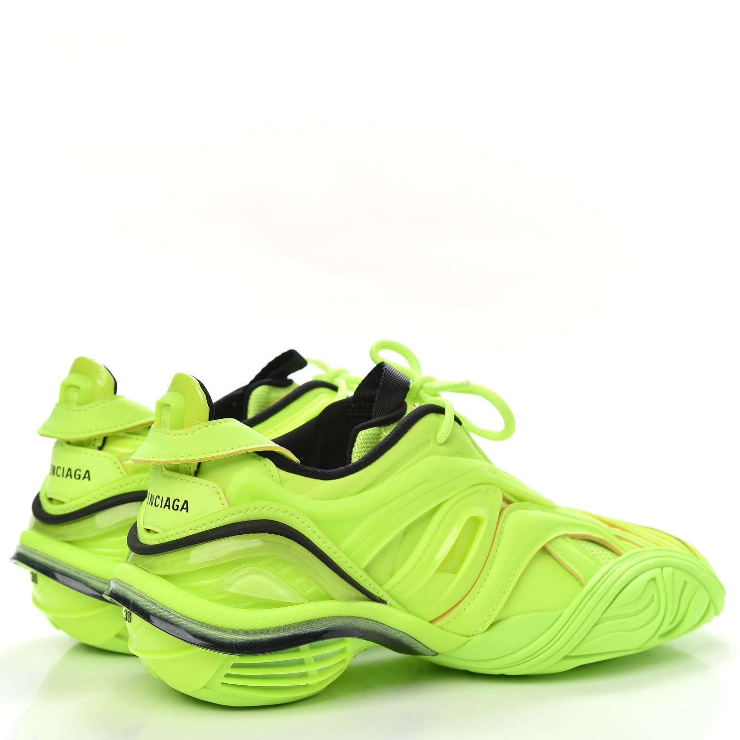 Balenciaga Rubber Mesh Womens Tyrex Sneakers 38 Monocolor Fluo Yellow 4 of 7