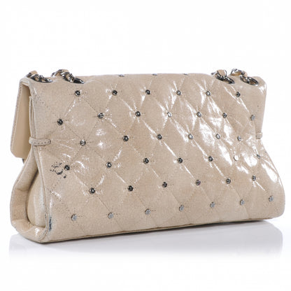 Chanel Glazed Crackled Calfskin Studded Mademoiselle Flap 3 of 8