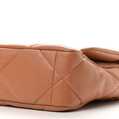 Chanel Lambskin Quilted Medium Chanel 19 Flap Brown 10 of 11