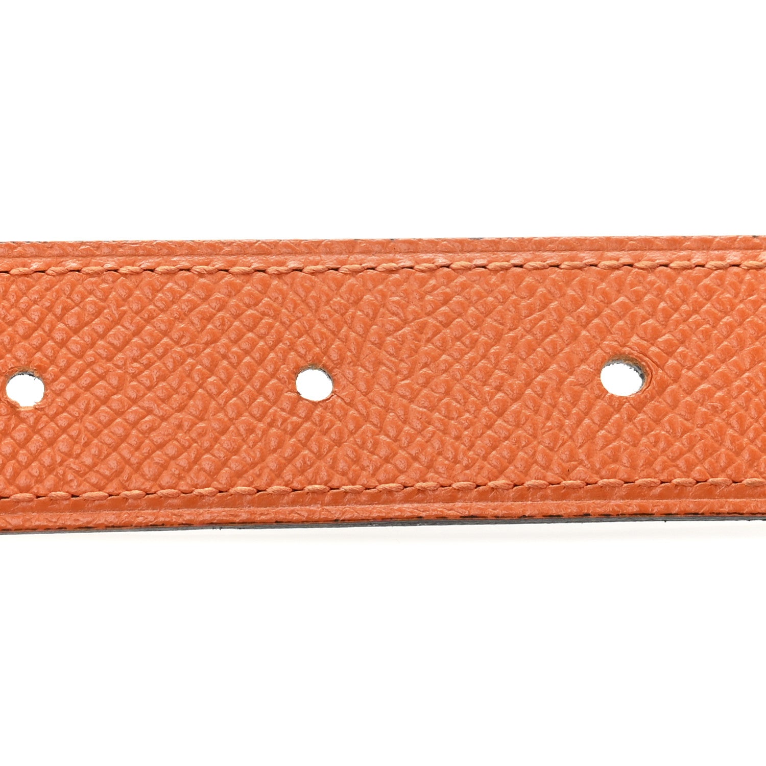 Hermes Swift Epsom 24mm Constance H Belt 65 Black Orange 4 of 7