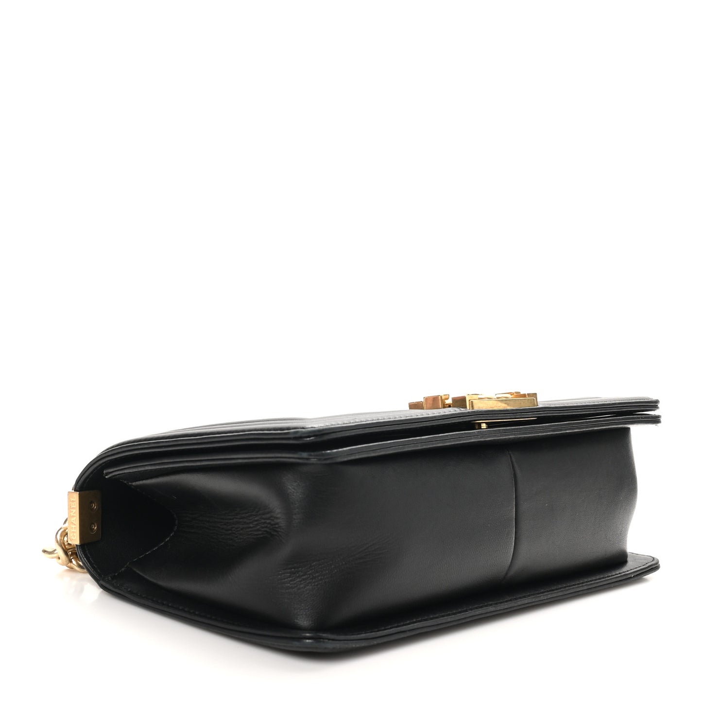 Lambskin Quilted Medium Boy Flap Black