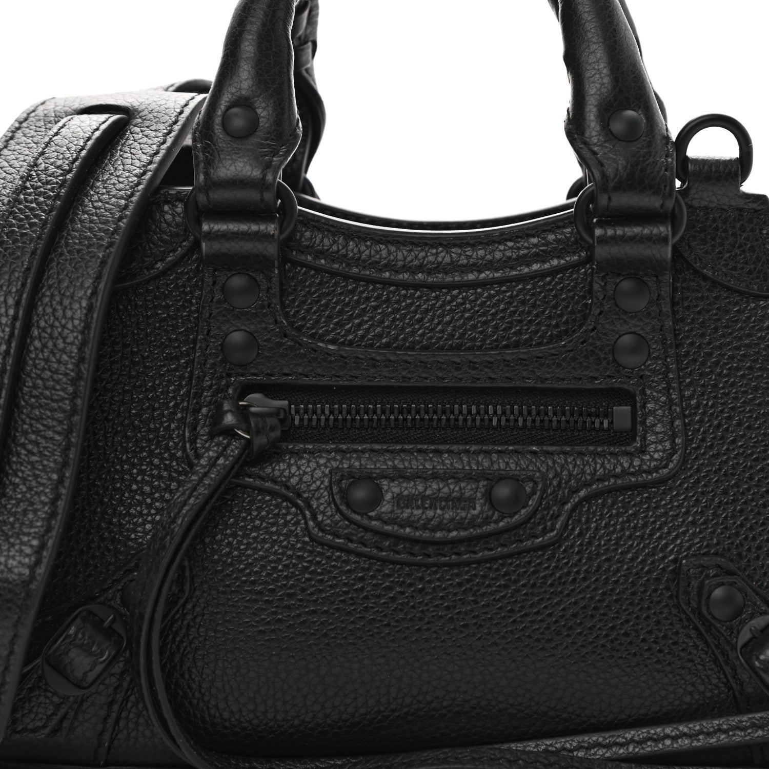 Balenciaga Grained Calfskin Neo Classic Black Hardware Nano City Crossbody Black 8 of 10