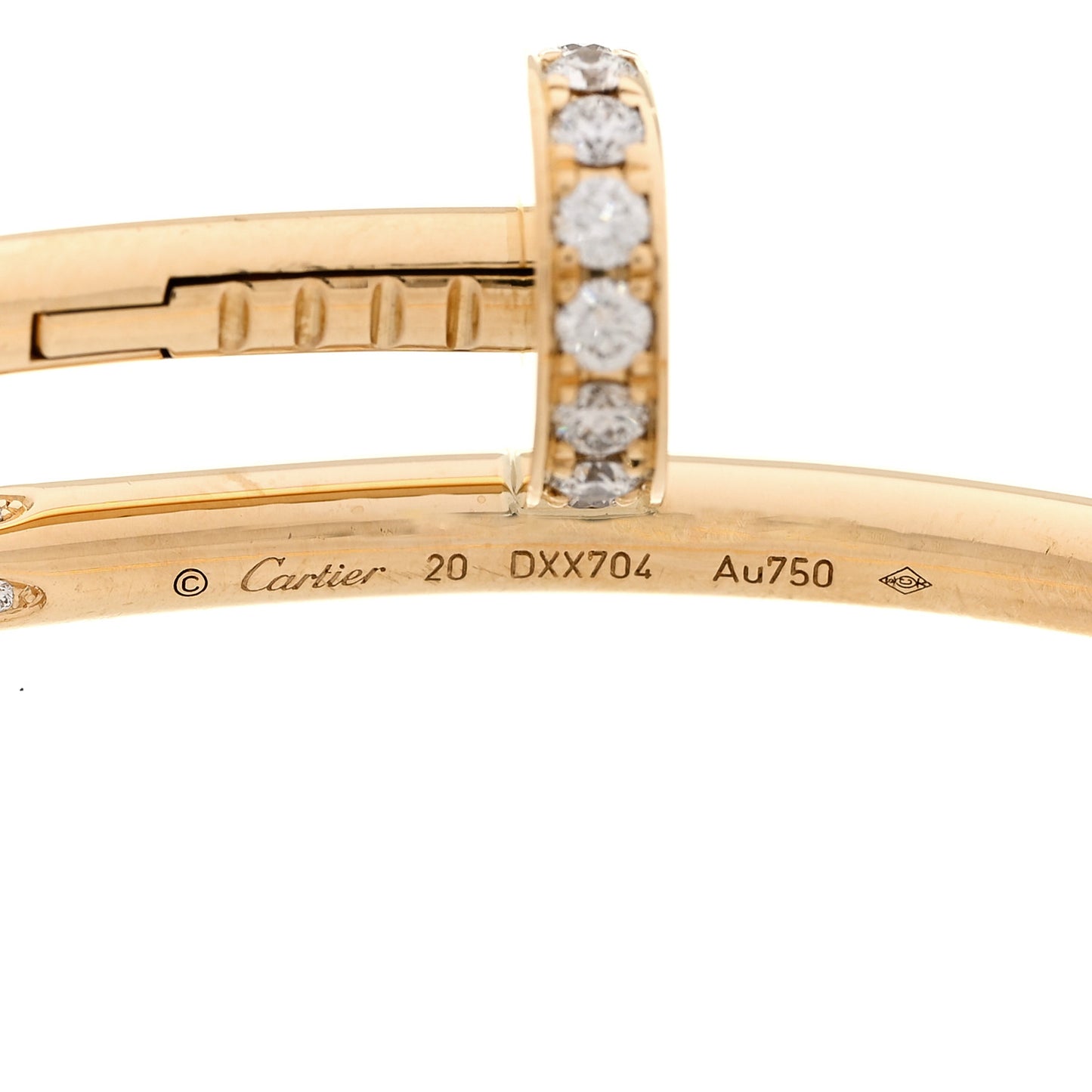 18K Yellow Gold Diamond Juste Un Clou Bracelet 20
