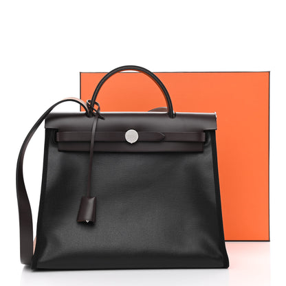 Hermes Toile H Berline Vache Hunter Herbag Zip PM 31 Black Ebene 13 of 13