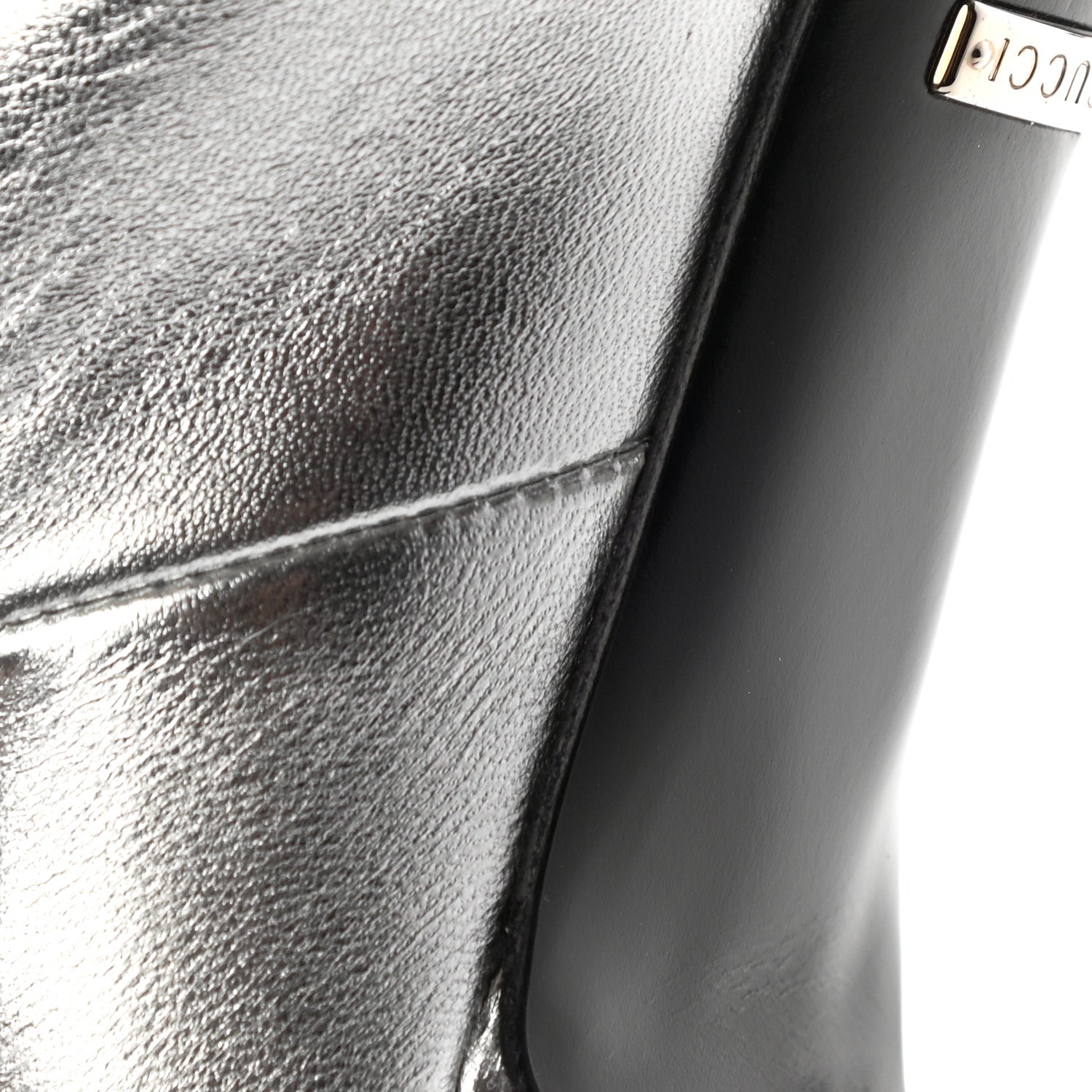 Gucci Nappa Zumi Mid Ankle Boots 38 Silver 14 of 14