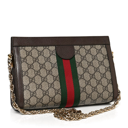 Gucci GG Supreme Monogram Web Small Ophidia Chain Shoulder Bag Brown 3 of 11