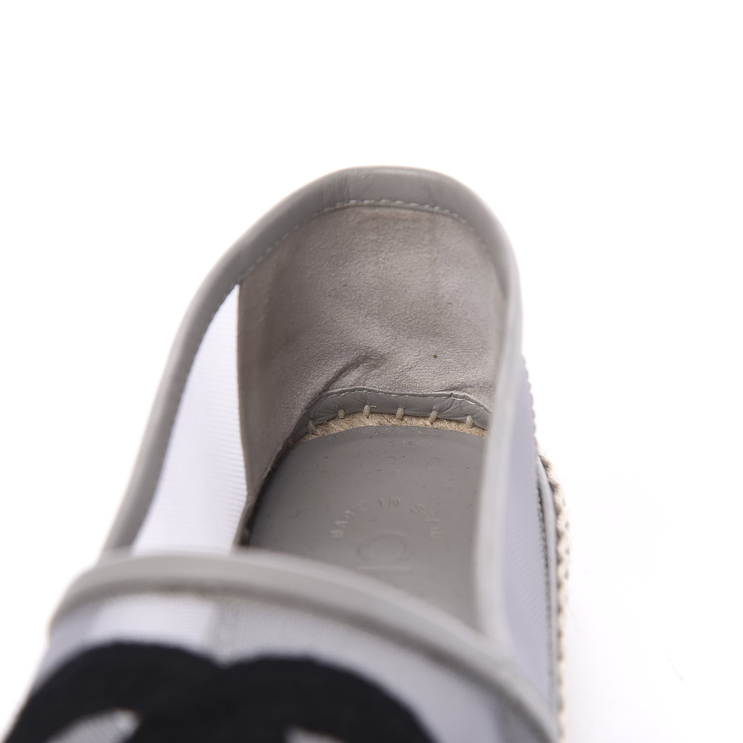Chanel Mesh Grosgrain CC Espadrilles 36 Grey 10 of 12