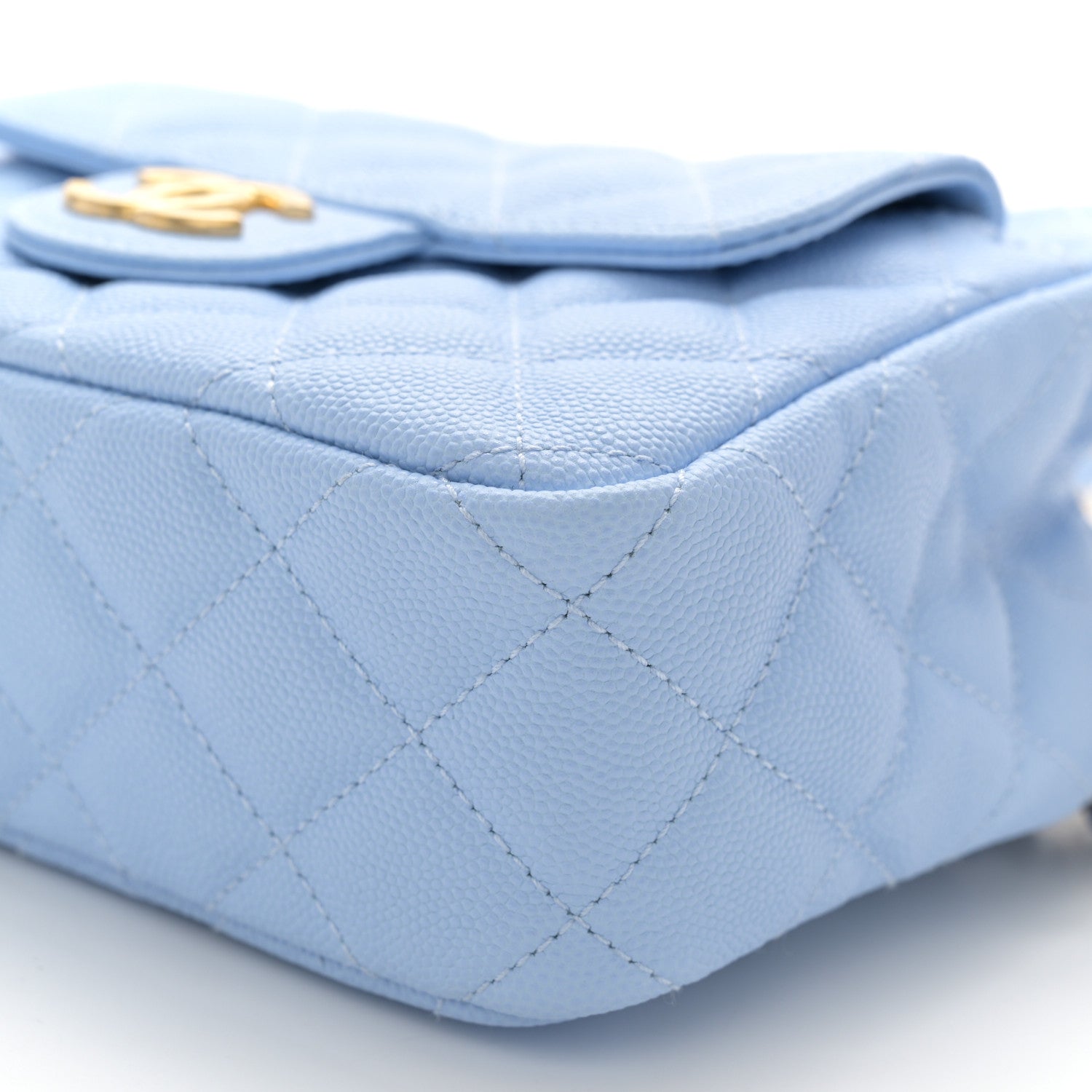 Chanel Caviar Quilted Small Wavy CC Hobo Blue 10 of 11
