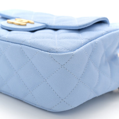 Chanel Caviar Quilted Small Wavy CC Hobo Blue 10 of 11