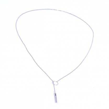 Gucci 18K White Gold 20mm Lariat Necklace 3 of 4