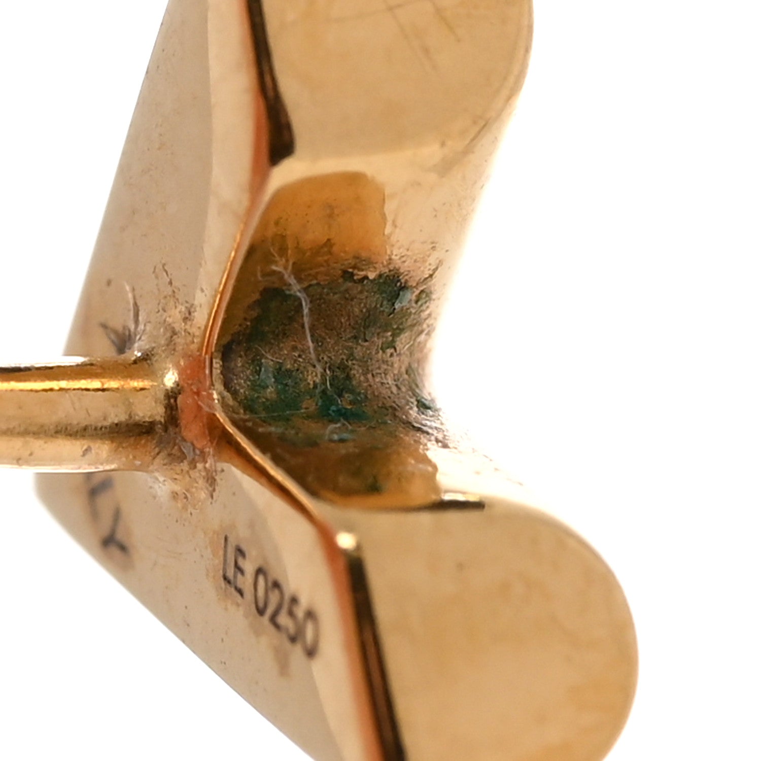Louis Vuitton Brass Essential V Stud Earrings Gold 6 of 6