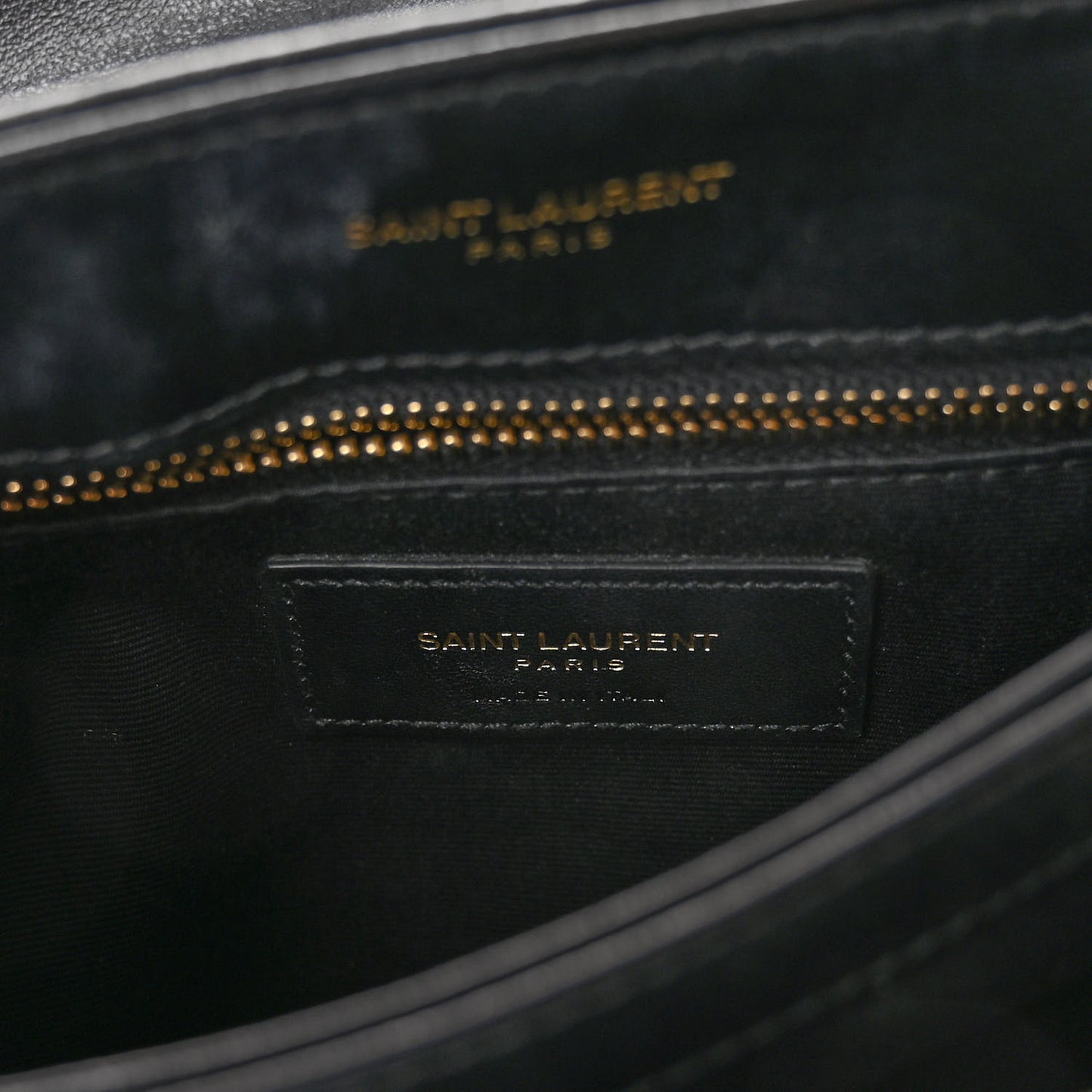 Calfskin Y Quilted Monogram Toy Loulou Crossbody Bag Black